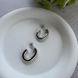 golden glossy chunky hoops