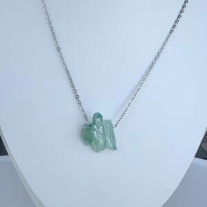 aura quarts necklace (rose petal 2)